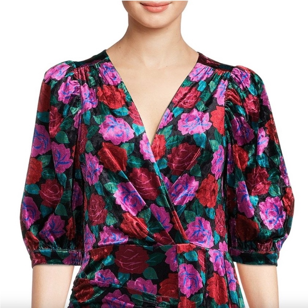 Ronny Kobo Velvet Floral Monica Dress - Picture 2 of 6